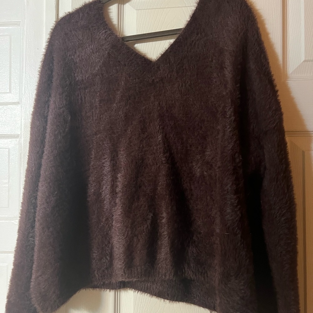 Cozy Brown V-Neck Sweater